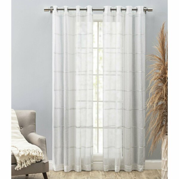 Ricardo Ricardo Horizon Stripe Textured Semi-Sheer Grommet Curtain Panel 03675-79-063-01